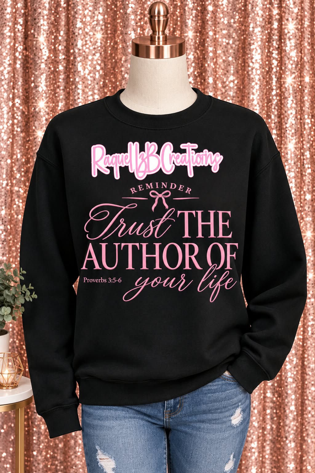 Trust the Author of Your Life Embroidered Crewneck – Proverbs 3:5-6