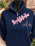 Custom Initials Quarter-Zip Pullover