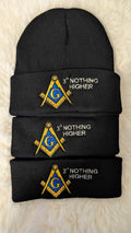 3° Nothing Higher Masonic Embroidered Beanie