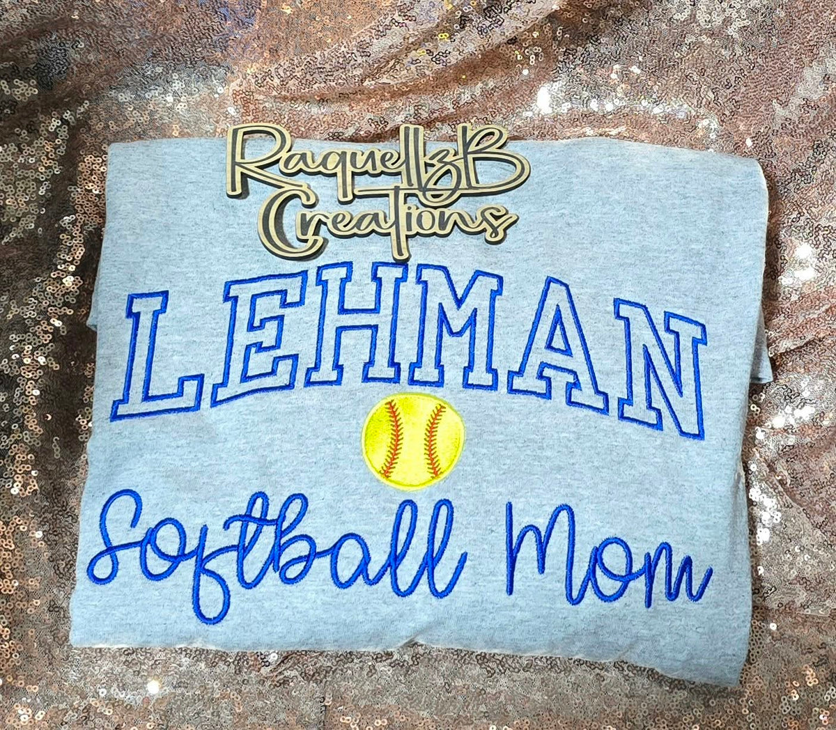 Custom Softball Mom Crewneck – School Name