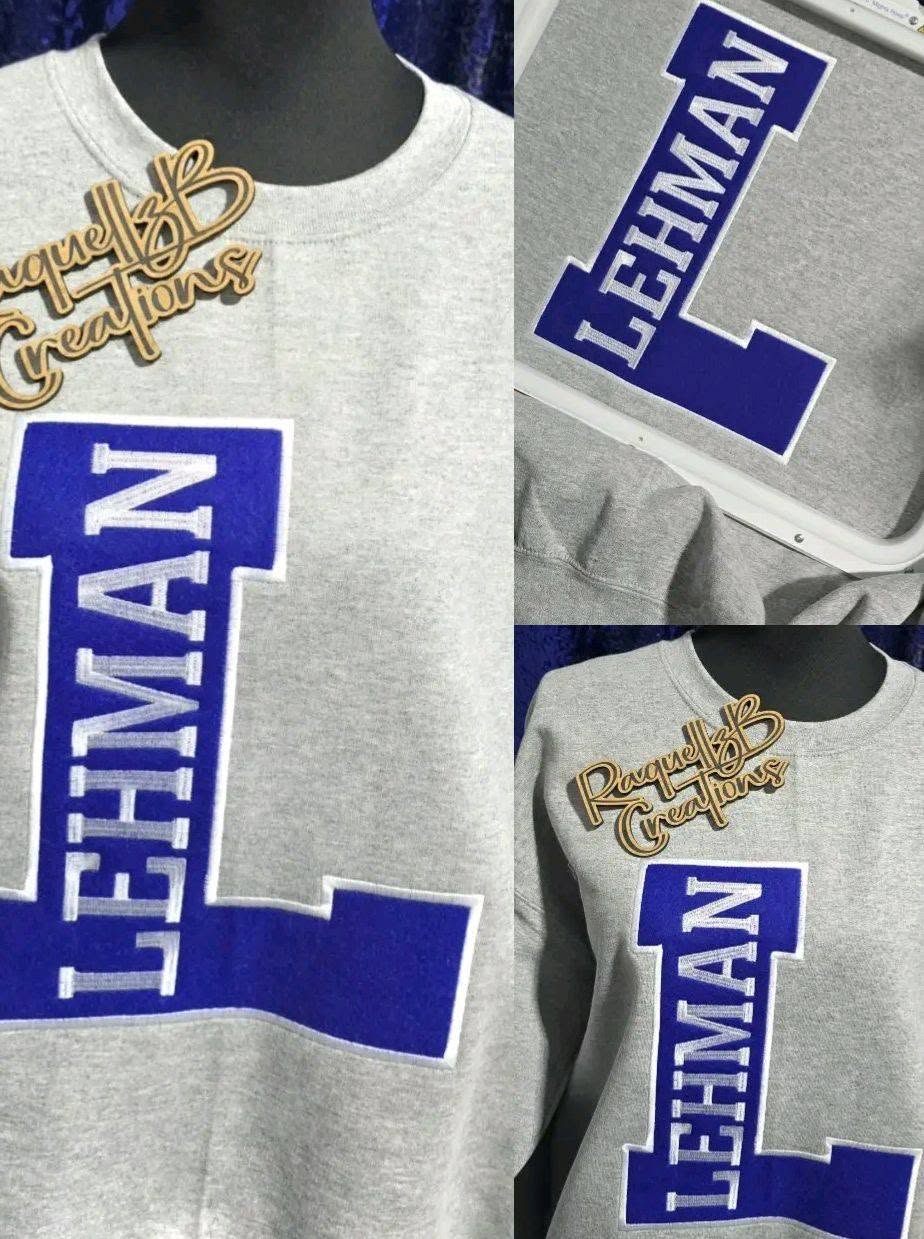 Custom Varsity Glitter Crewneck – Personalized Team, School & Name Sweatshirt