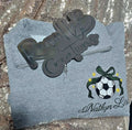Personalized Sports Quarter-Zip – Ball, Bow & Name