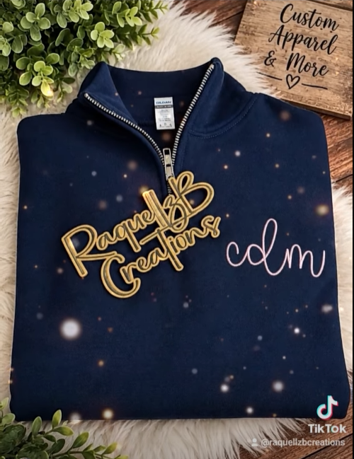 Custom Initials Quarter-Zip Pullover